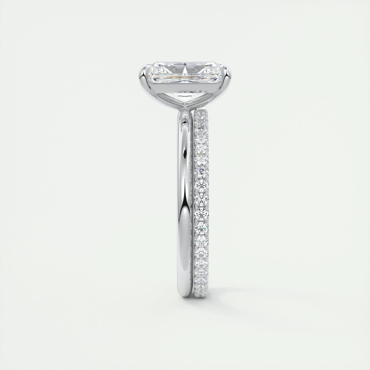 2.10 CT Radiant Cut Solitaire Moissanite Engagement Ring