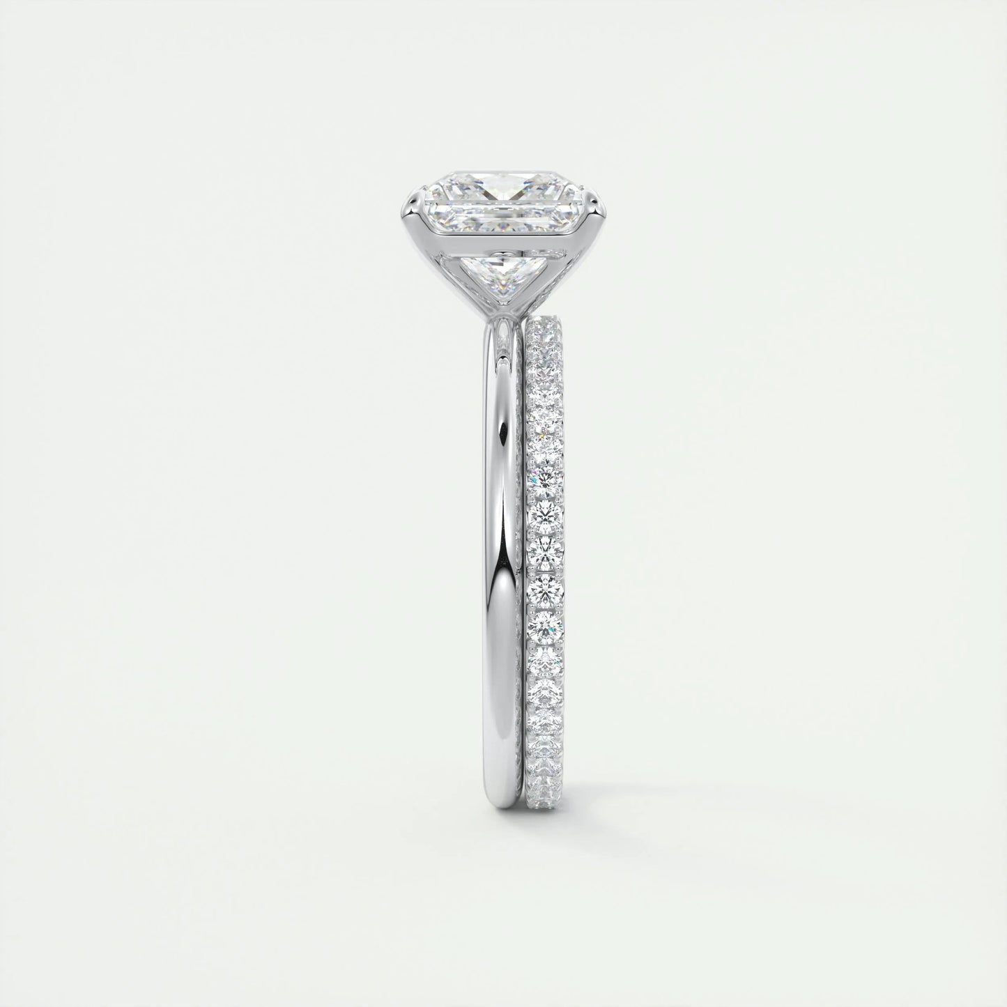 2.08 CT Princess Cut Solitaire Moissanite Engagement Ring