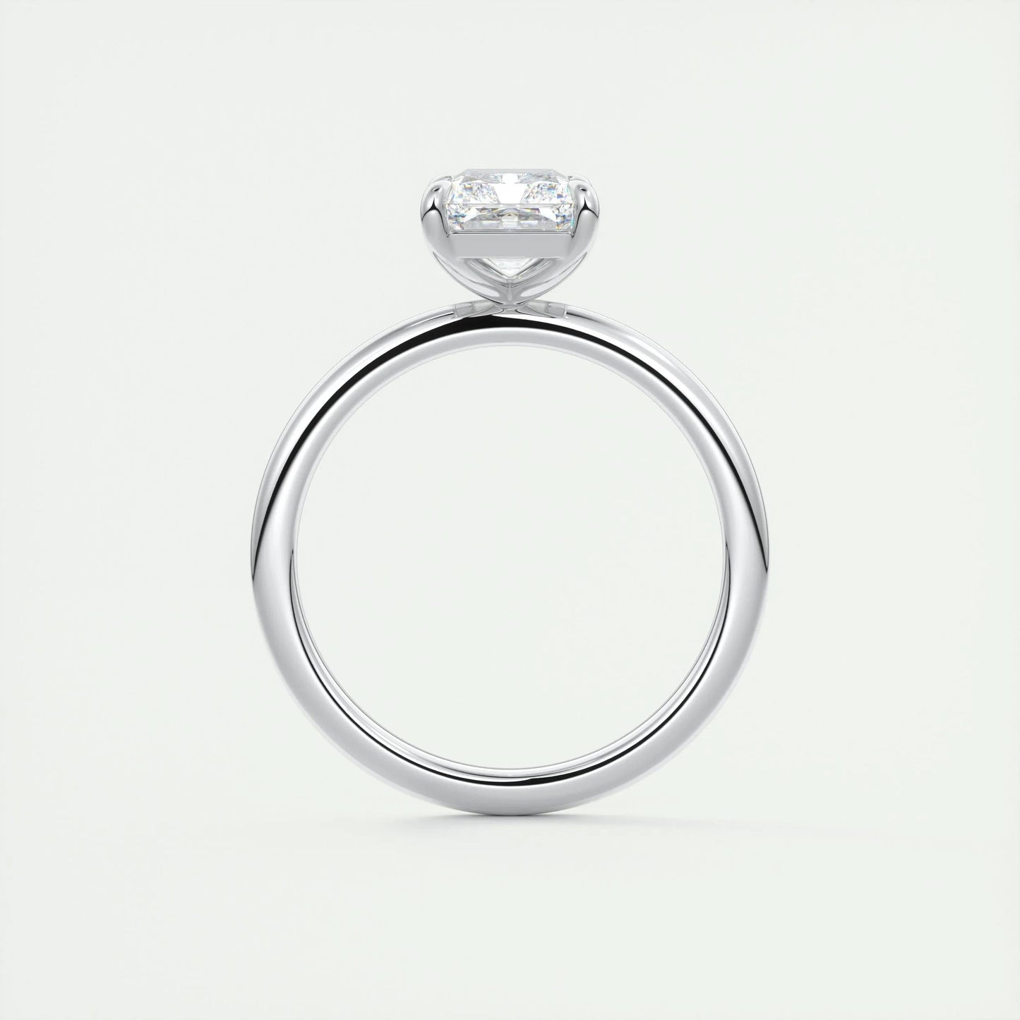 2.10 CT Radiant Cut Solitaire Moissanite Engagement Ring