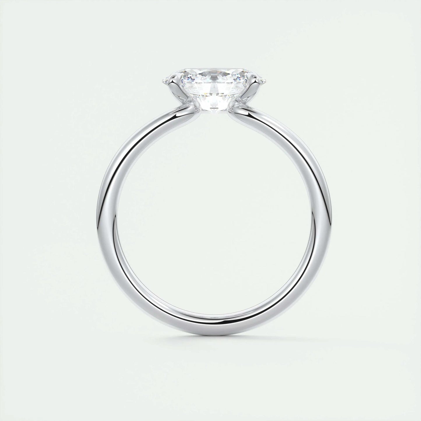 1.91 CT Oval Cut Solitaire Moissanite Engagement Ring