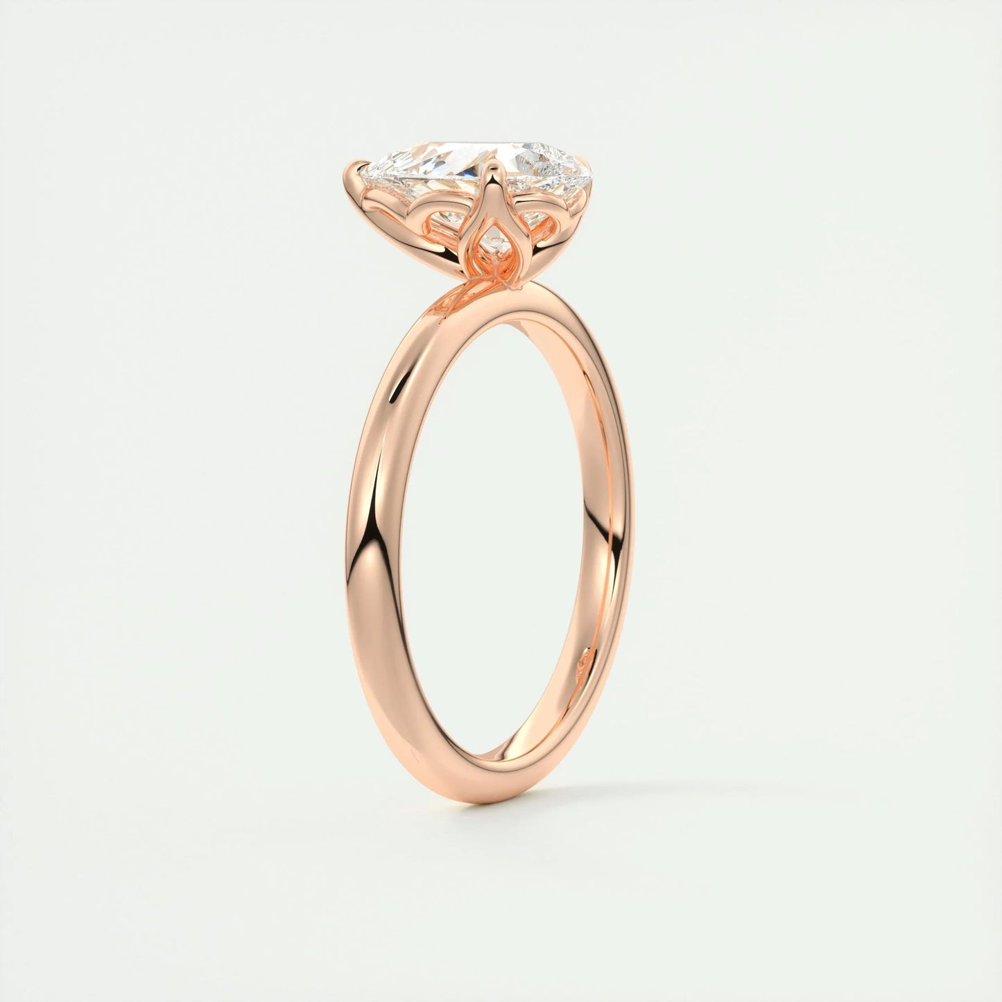 1.93 CT Pear Cut Solitaire Moissanite Engagement Ring