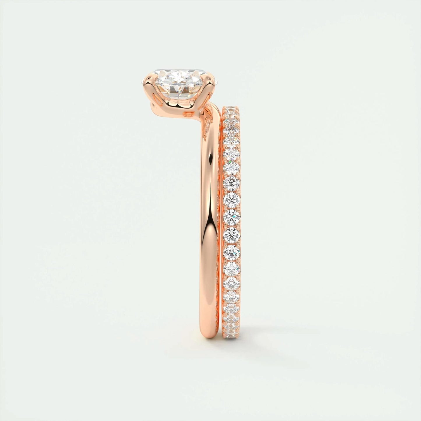 1.91 CT Oval Cut Solitaire Moissanite Engagement Ring