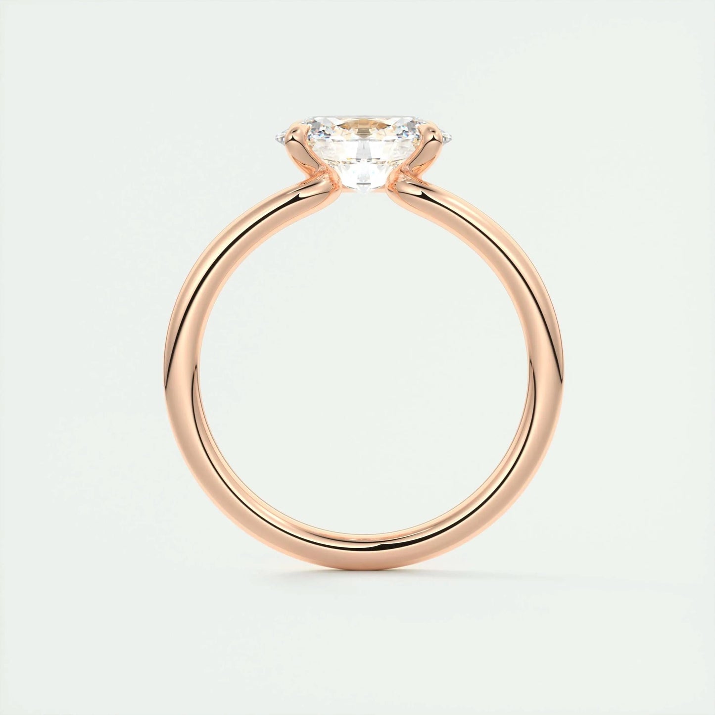 1.91 CT Oval Cut Solitaire Moissanite Engagement Ring