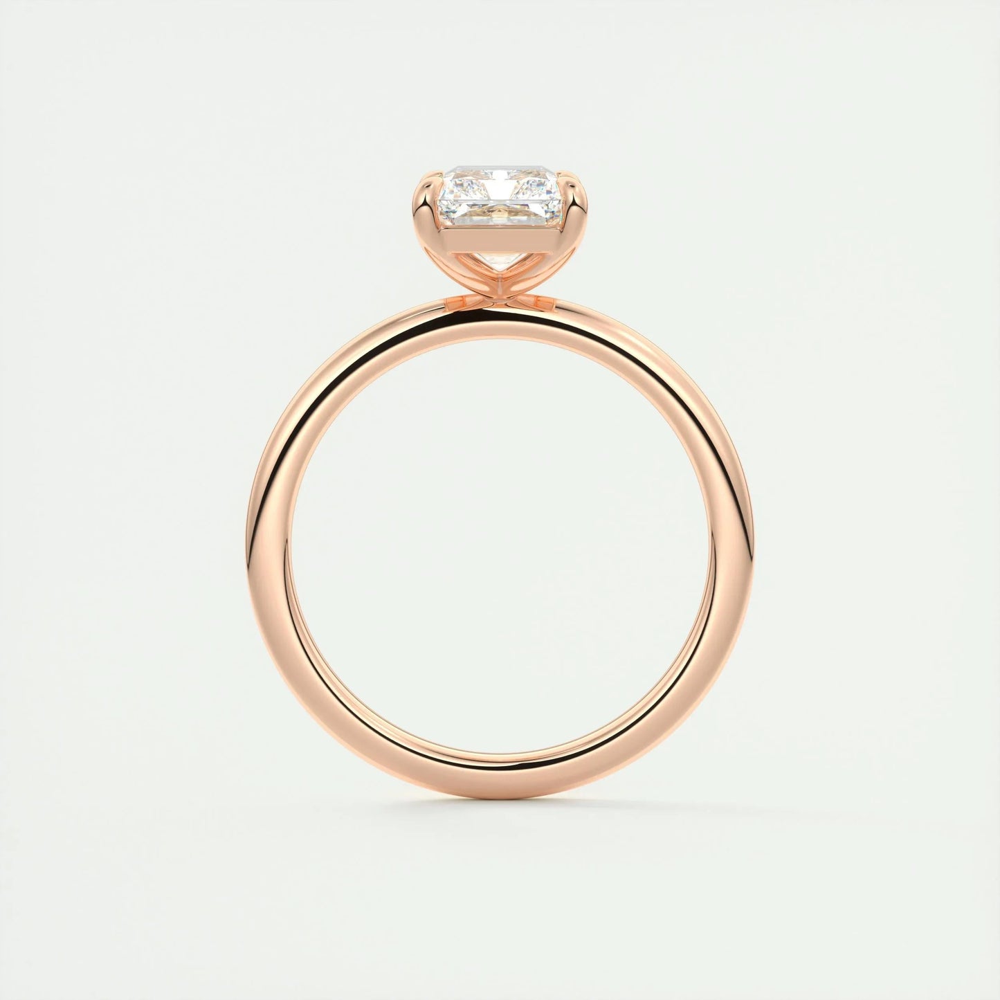 2.10 CT Radiant Cut Solitaire Moissanite Engagement Ring