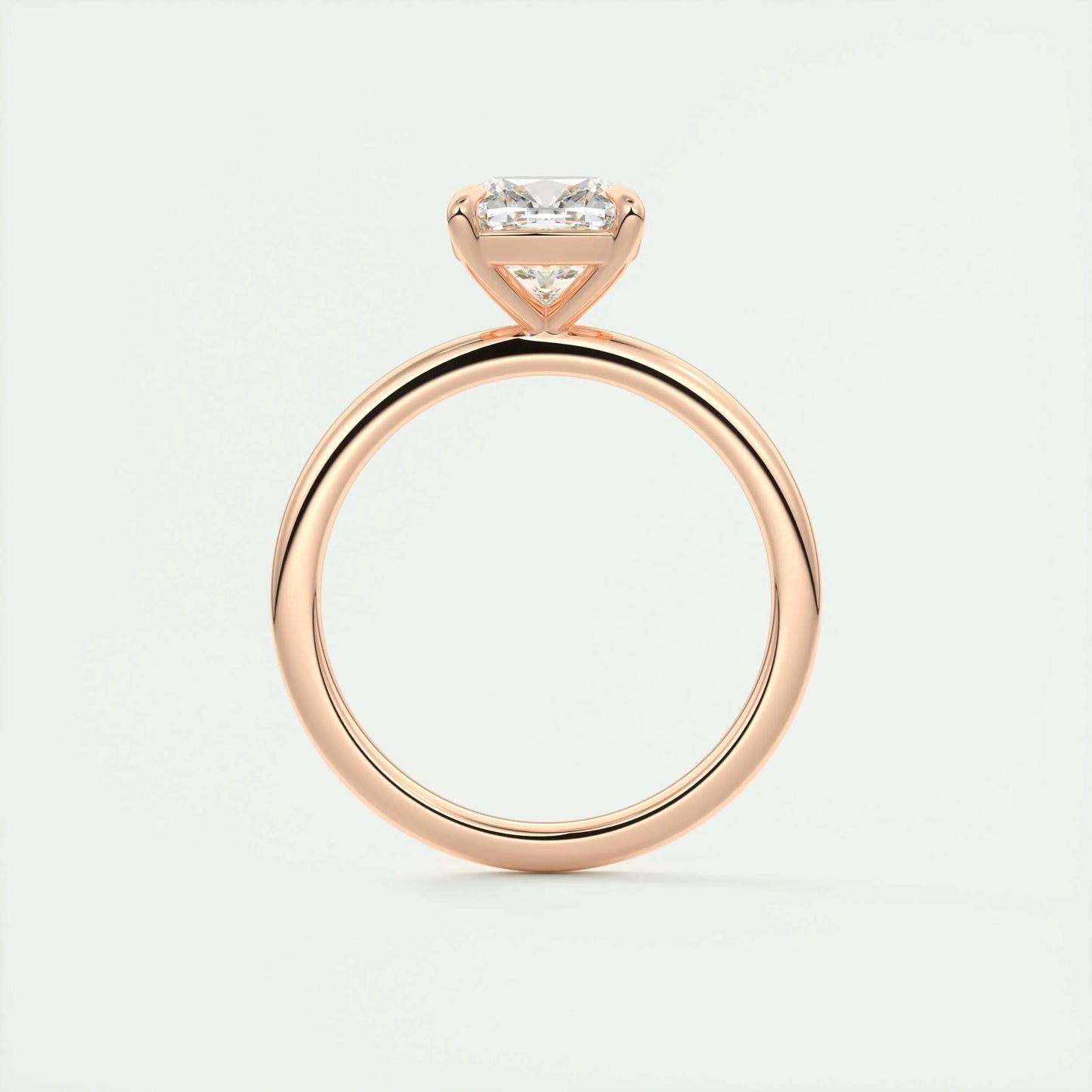 2.15 CT Cushion Cut Solitaire Moissanite Engagement Ring