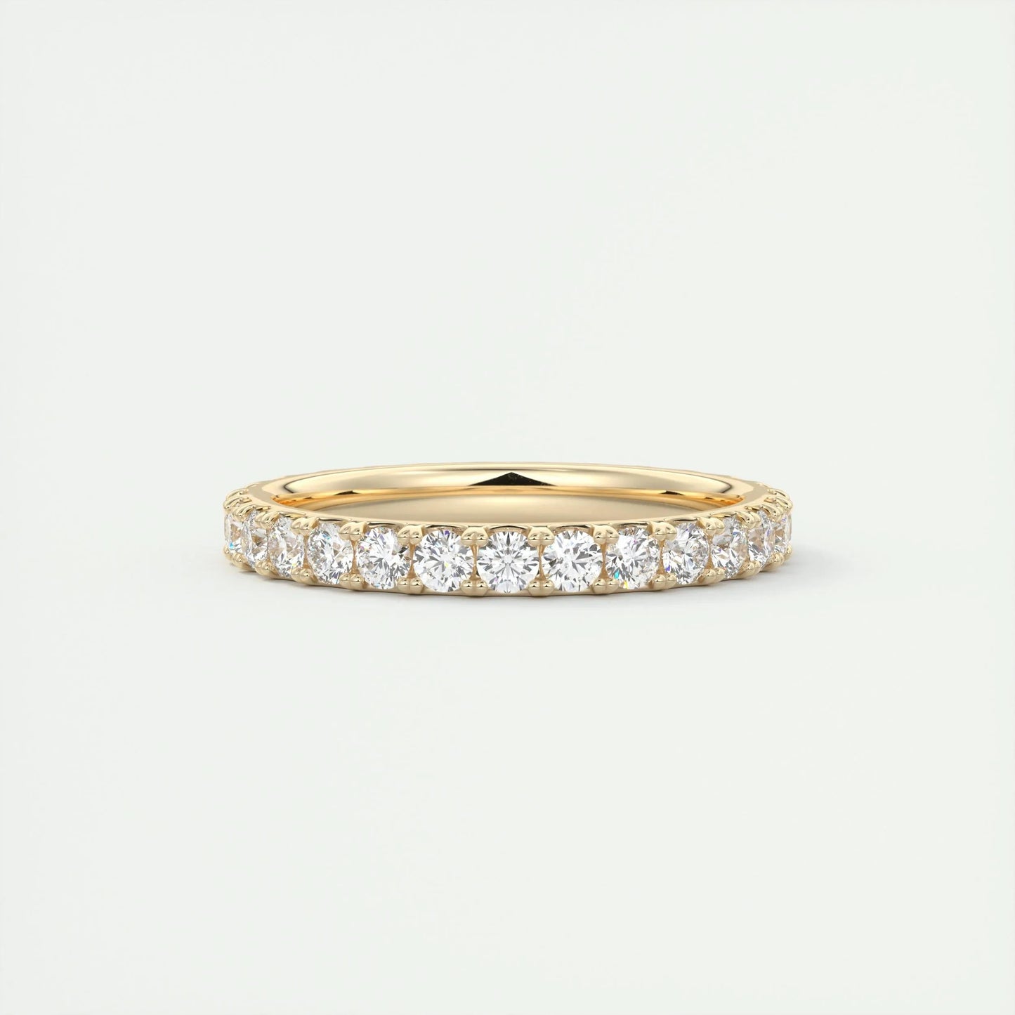 0.84 Round Cut Shared Prong Moissanite Bridal Wedding Band