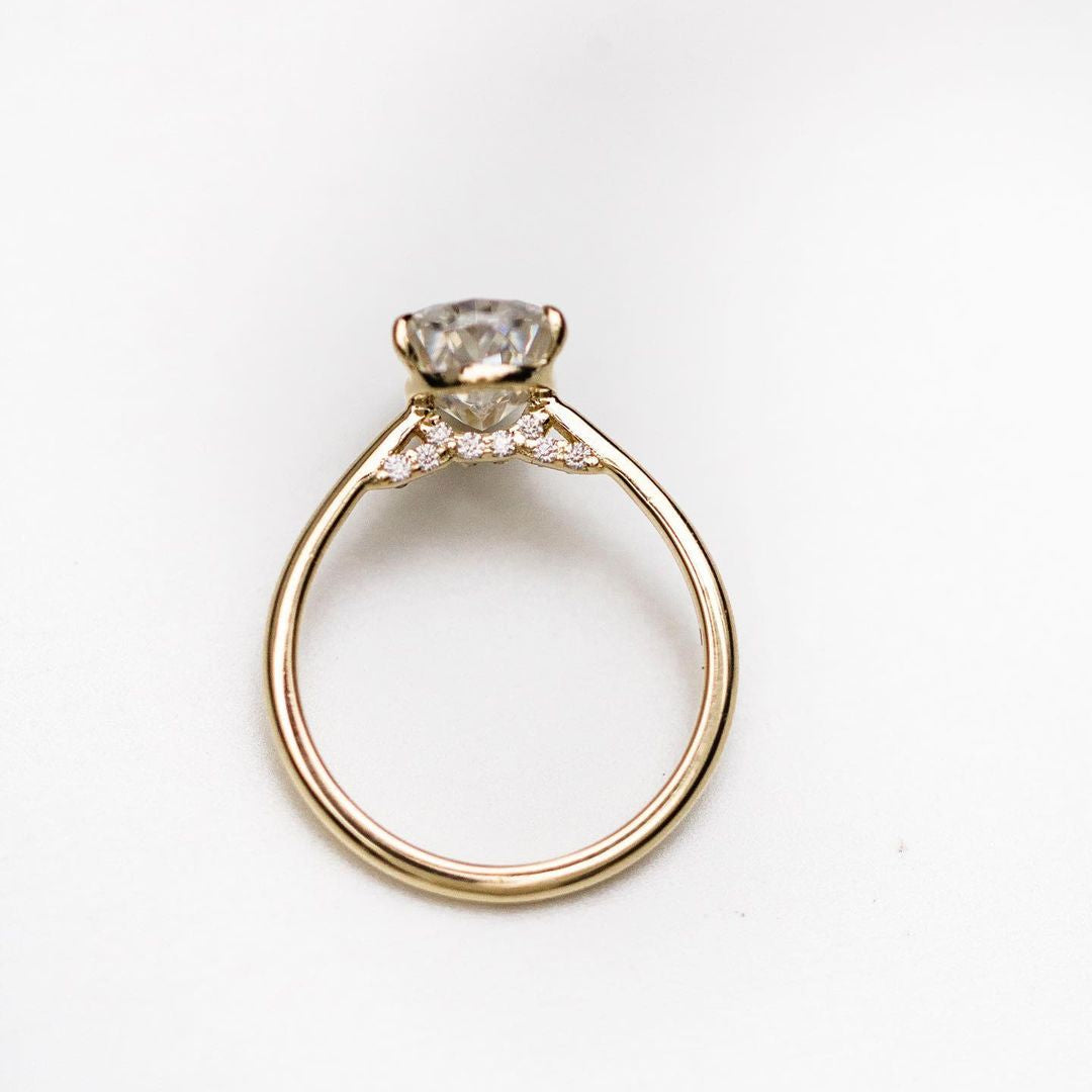 2.35 CT Pear Solitaire Lab Grown Diamond Engagement Ring