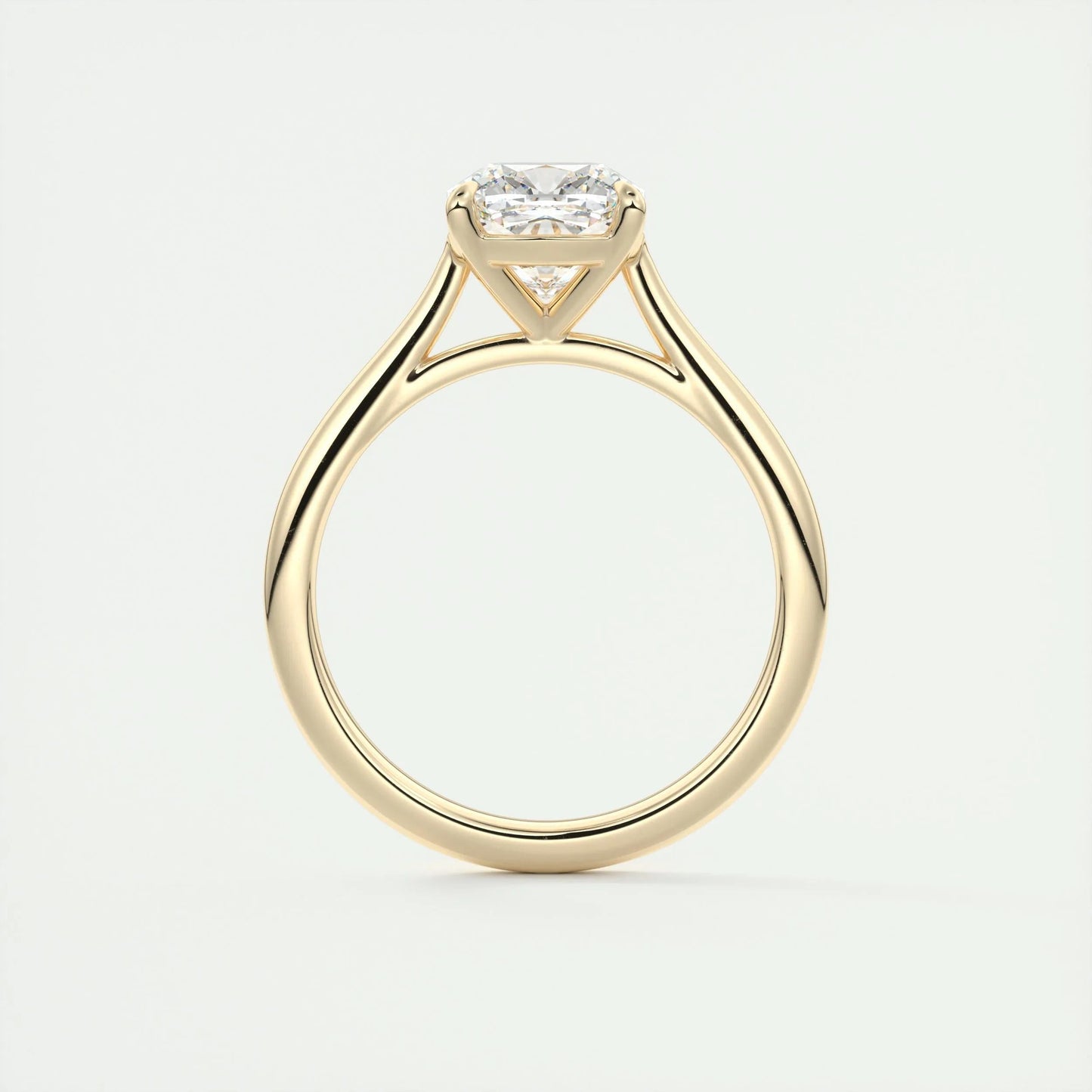 2.15 CT Cushion Cut Solitaire Moissanite Engagement Ring