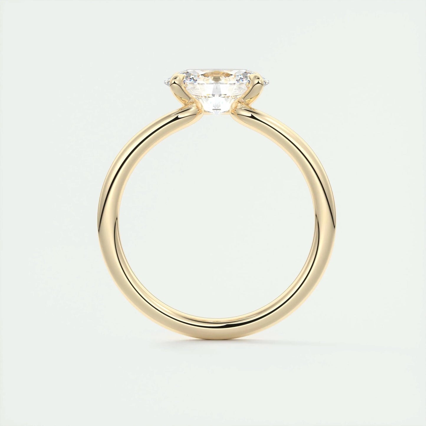 1.91 CT Oval Cut Solitaire Moissanite Engagement Ring
