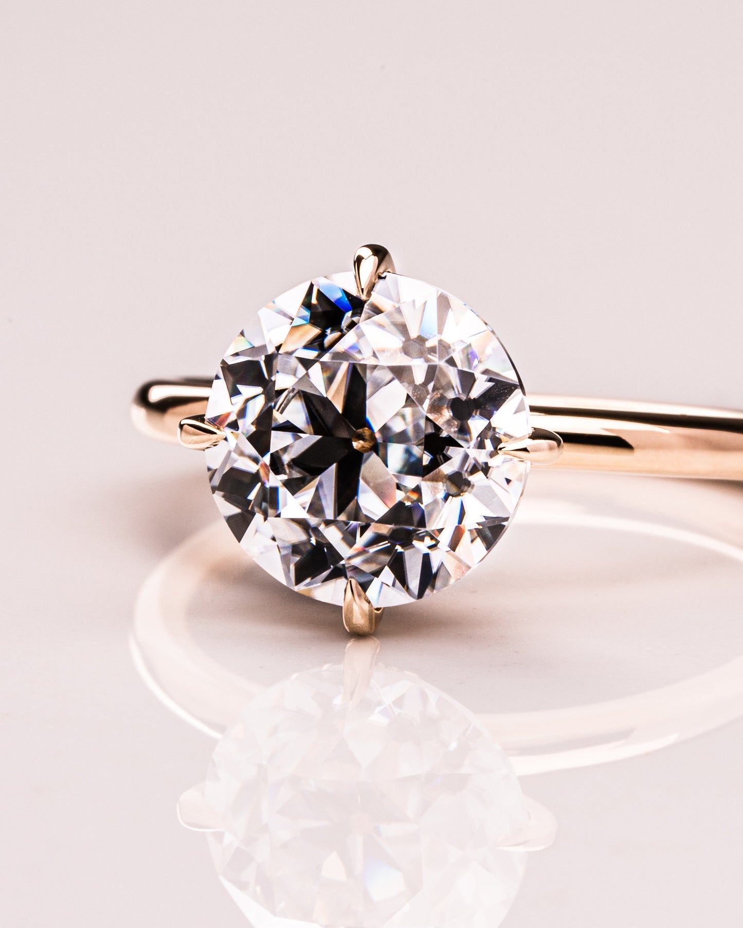 1.90 CT Round Cut Solitaire Hidden Halo Setting Moissanite Engagement Ring