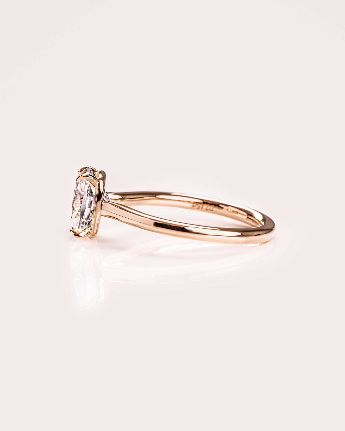 2.15 CT Cushion Cut Solitaire Moissanite Engagement Ring