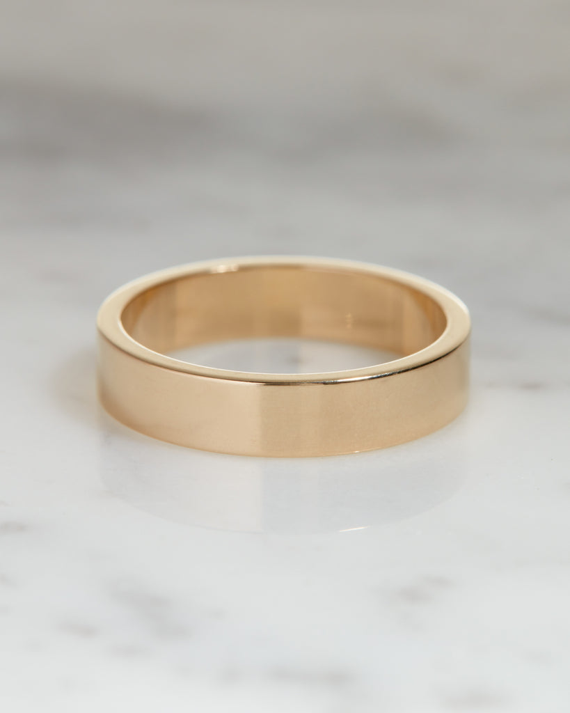 Classic Polished Wedding Band For Men