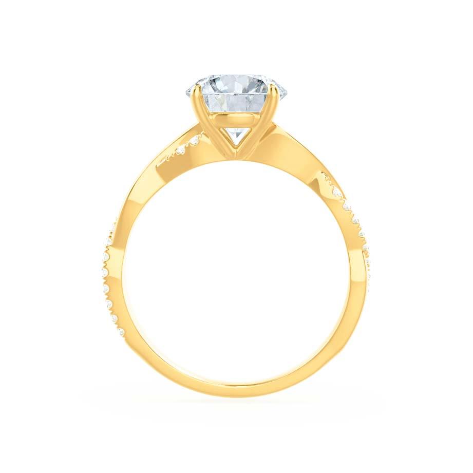 1.92 CT Princess Shaped Moissanite Solitaire Twisted Style Engagement Ring