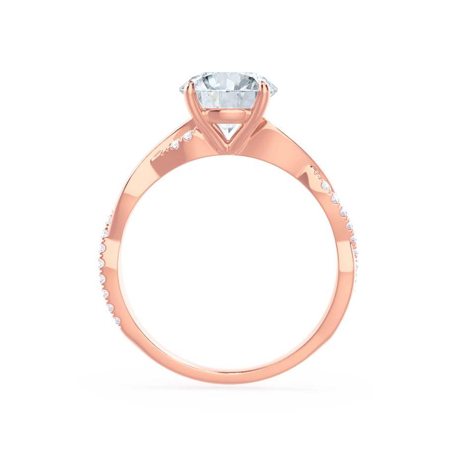 1.92 CT Princess Shaped Moissanite Solitaire Twisted Style Engagement Ring