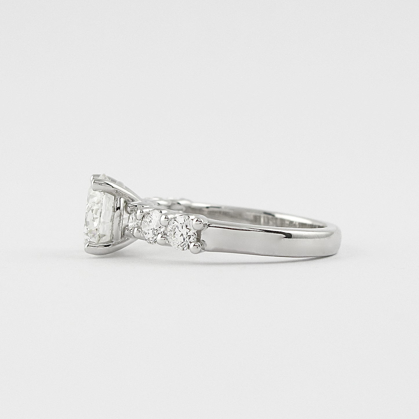 1.0 CT Round Cut Pave Setting Moissanite Engagement Ring