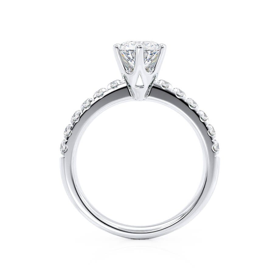 1.90 CT Round Shaped Moissanite Solitaire Style Engagement Ring