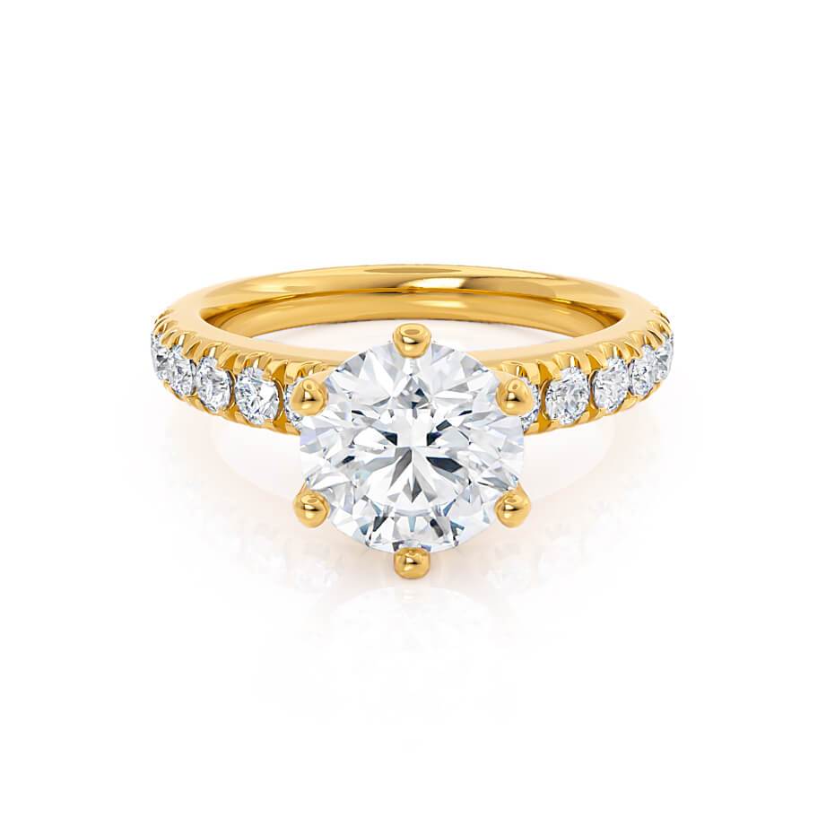 1.90 CT Round Shaped Moissanite Solitaire Style Engagement Ring