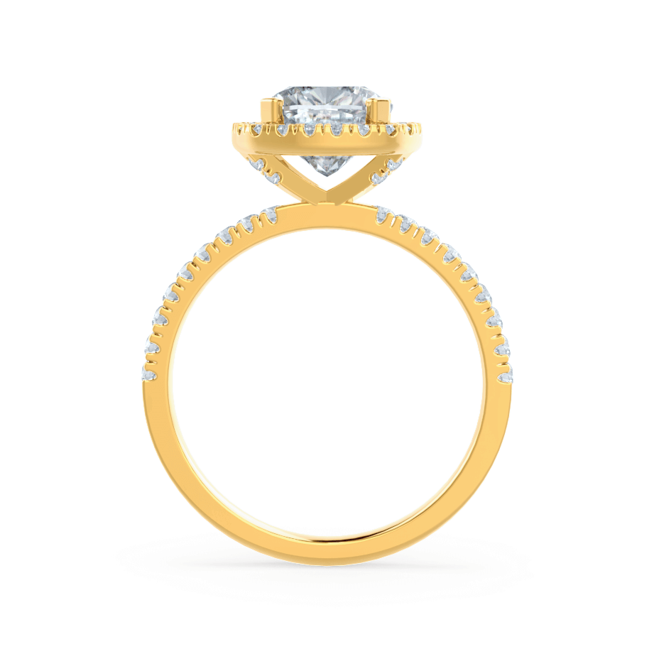 1.70 CT Cushion Shaped Moissanite Halo Style Engagement Ring