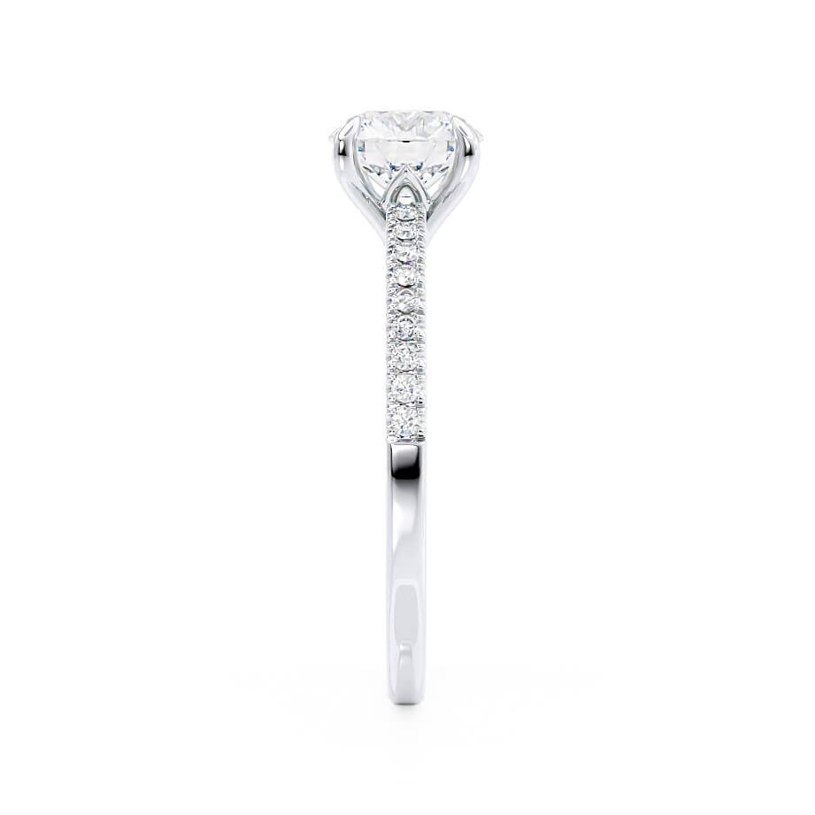 1.5 CT Round Shaped Moissanite Solitaire Engagement Ring