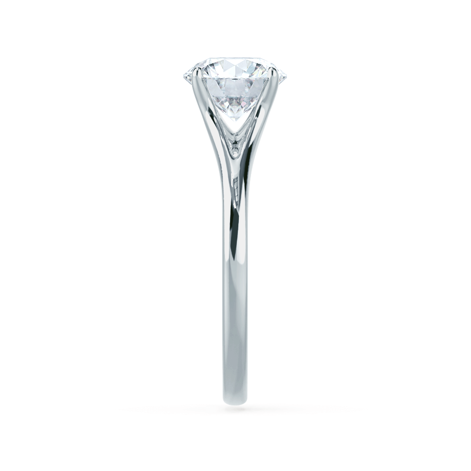 0.50 CT Round Shaped Moissanite Solitaire Engagement Ring