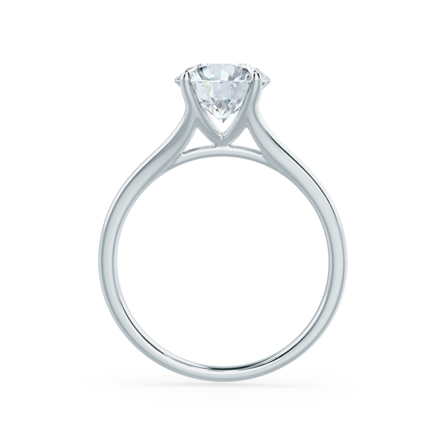 0.50 CT Round Shaped Moissanite Solitaire Engagement Ring