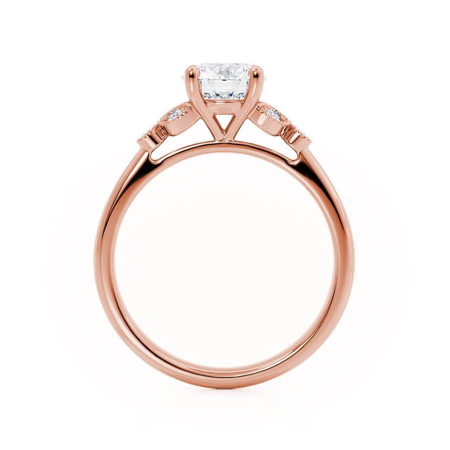 1.5 CT Round Shaped Moissanite Cluster Style Engagement Ring