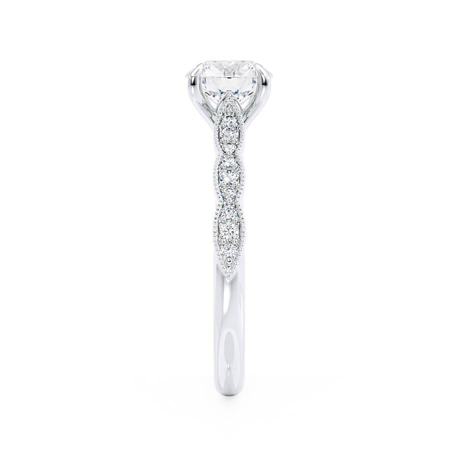 1.0 CT Round Shaped Solitaire Moissanite Engagement Ring