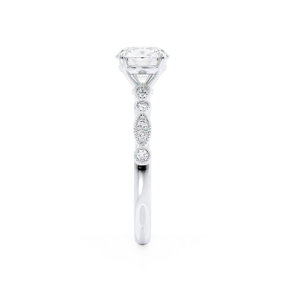1.0 CT Round Shaped Solitaire Moissanite Engagement Ring