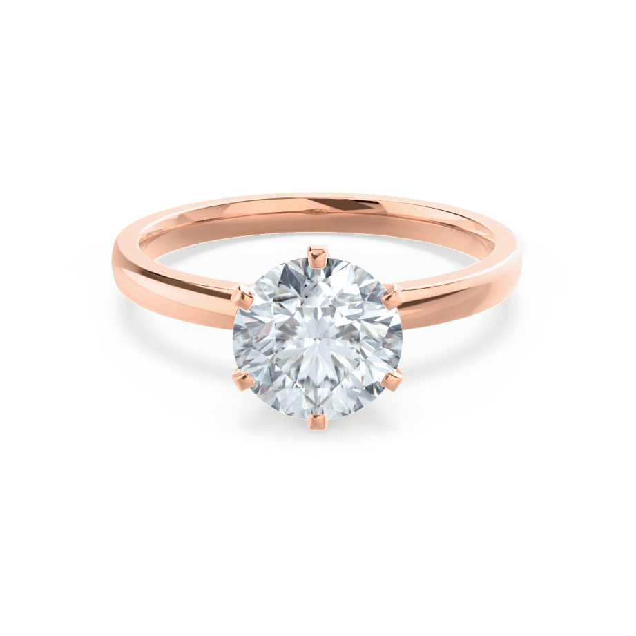 1.50 CT Round Shaped Moissanite Solitaire Style Engagement Ring