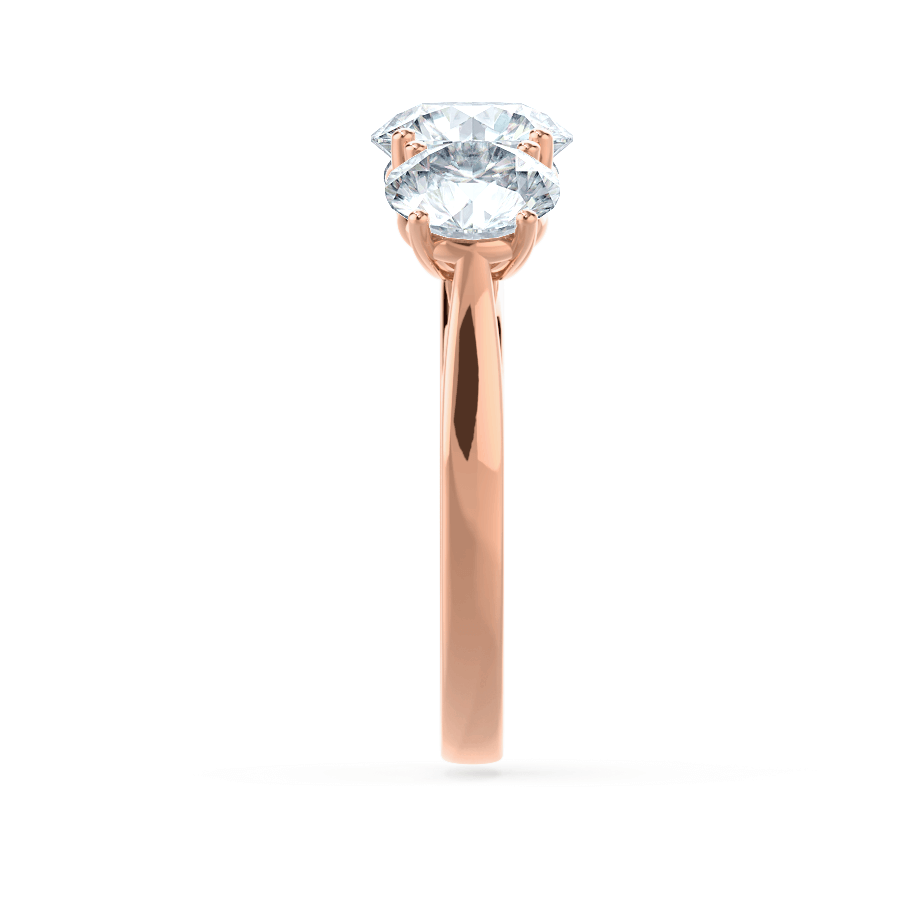 1.50 CT Round Shaped Moissanite Three Stone Style Engagement Ring