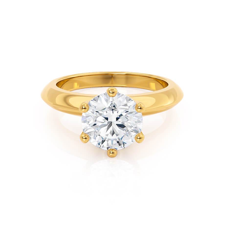 1.0 CT Round Shaped Moissanite Solitaire Style Engagement Ring