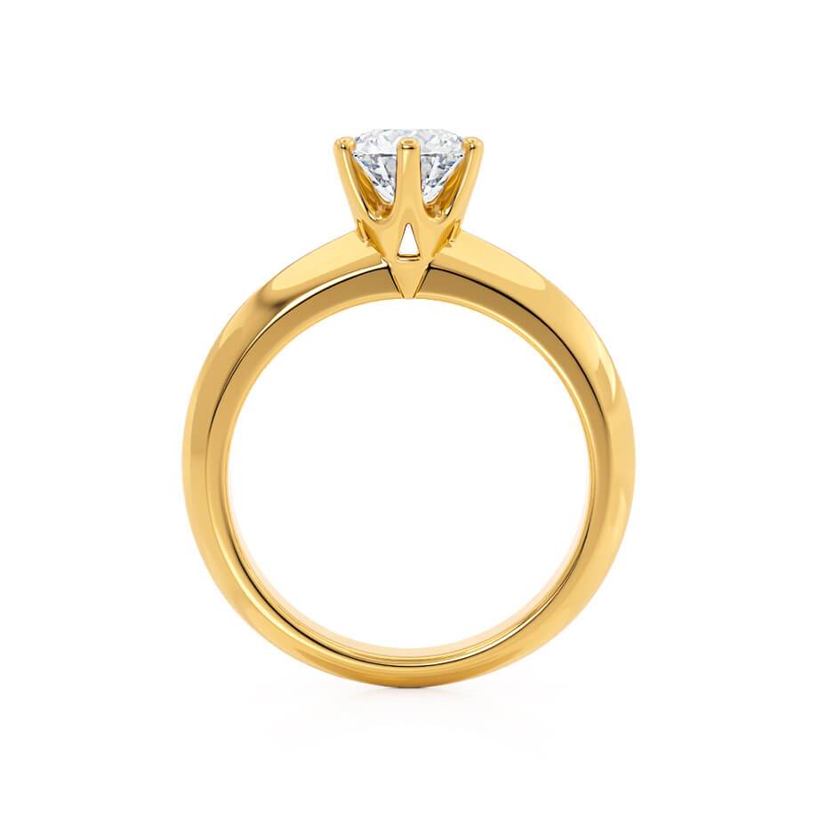1.0 CT Round Shaped Moissanite Solitaire Style Engagement Ring