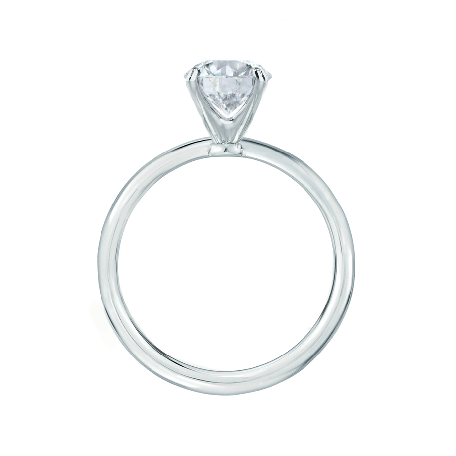 1.0 CT Round Shaped Moissanite Solitaire Style Engagement Ring