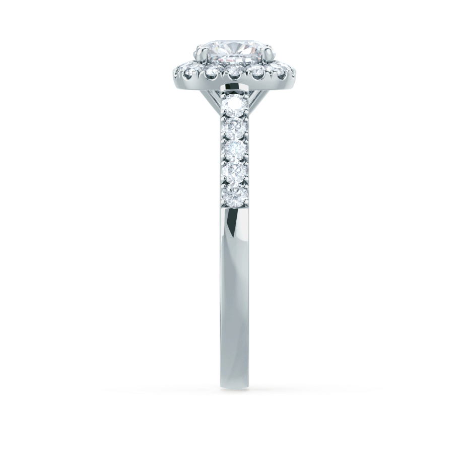 1.70 CT Cushion Shaped Moissanite Halo Pave Style Engagement Ring