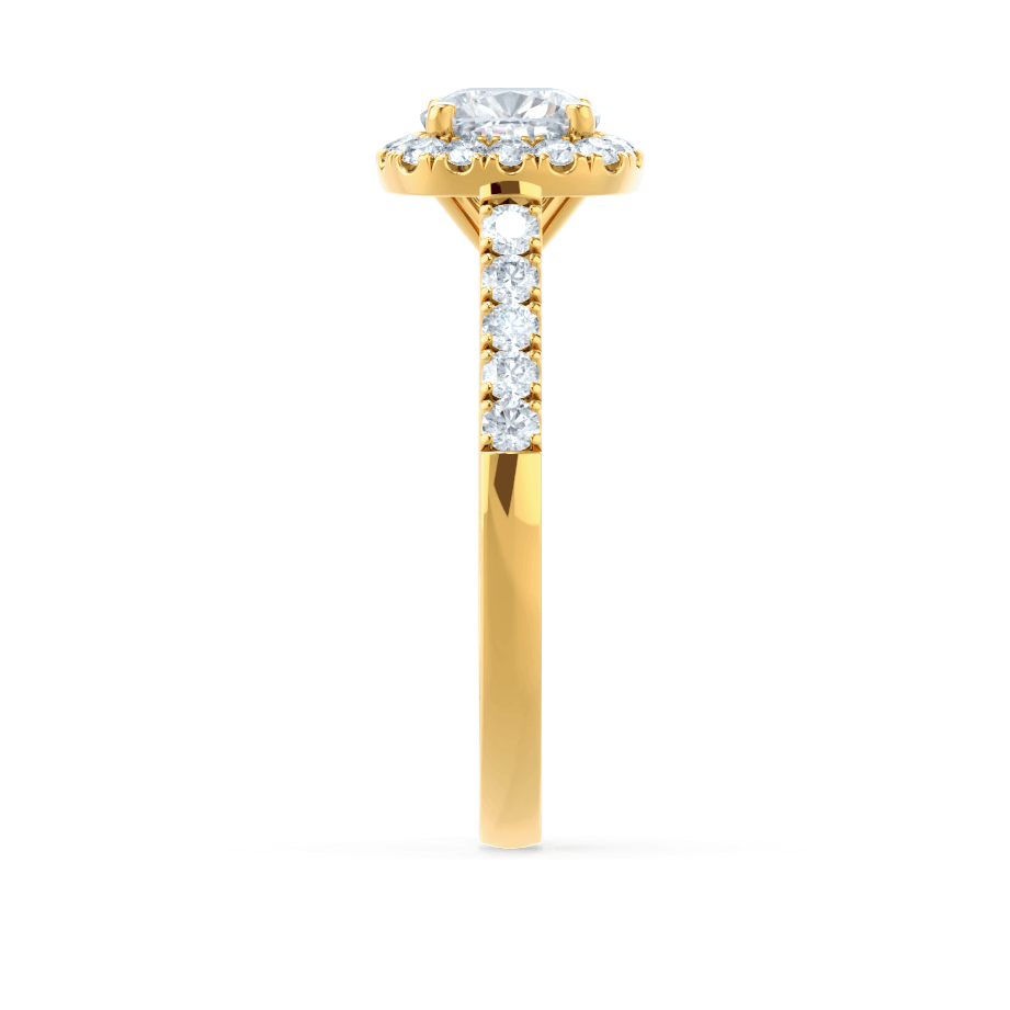 1.10 CT Cushion Shaped Moissanite Halo Style Engagement Ring