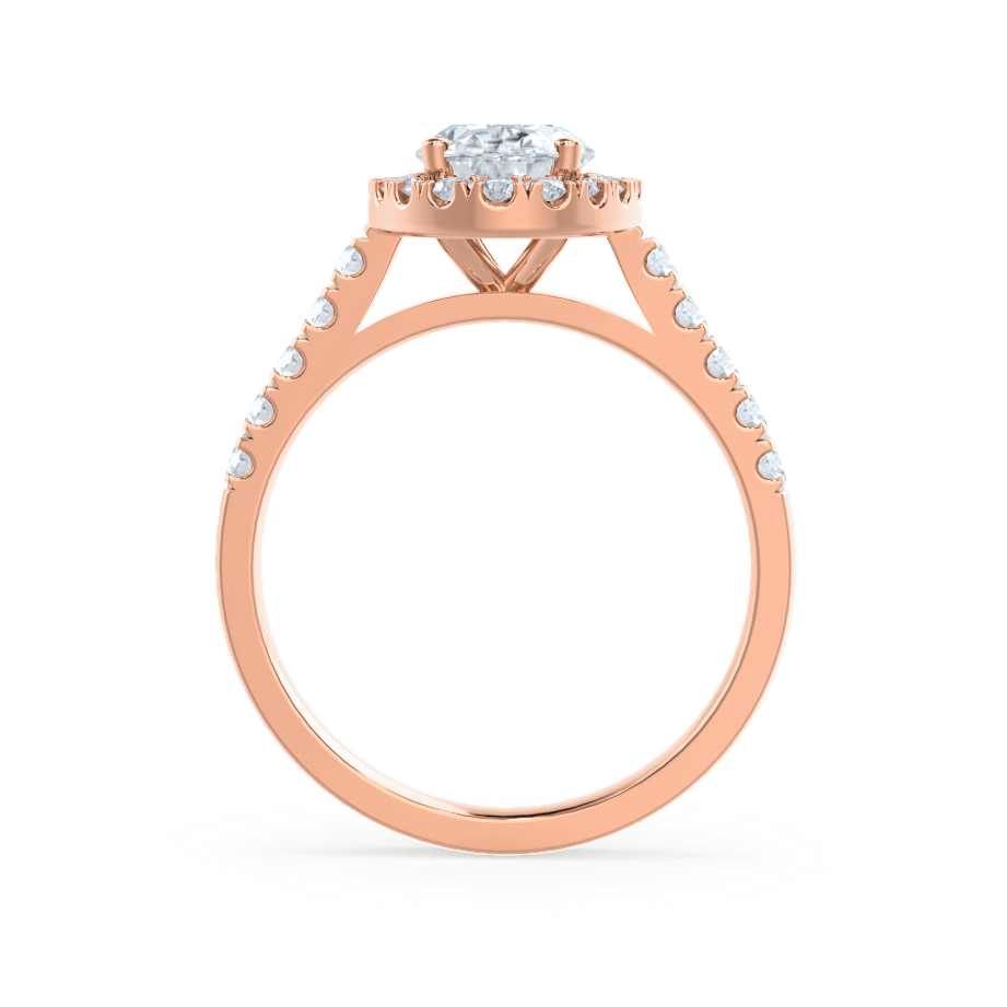 1.50 CT Oval Shaped Moissanite Halo Style Engagement Ring