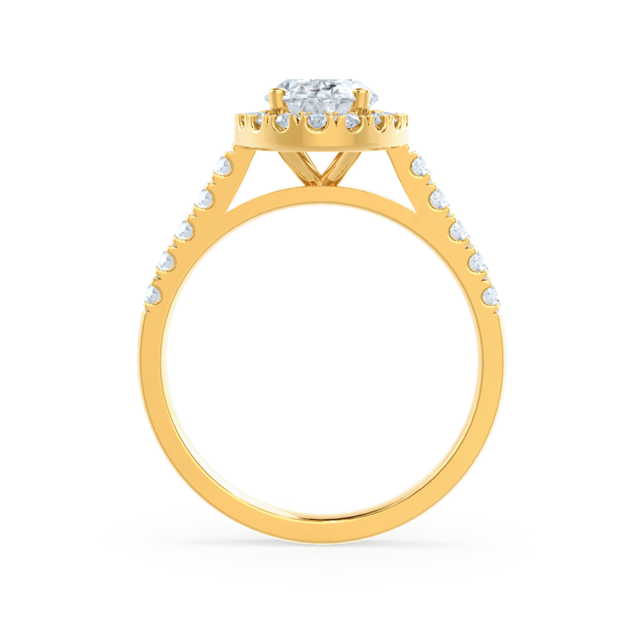 1.50 CT Oval Shaped Moissanite Halo Style Engagement Ring