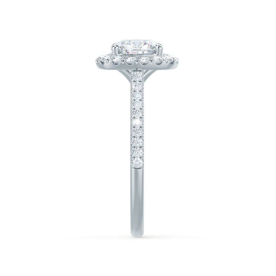 1.30 CT Cushion Shaped Moissanite Halo Style Engagement Ring