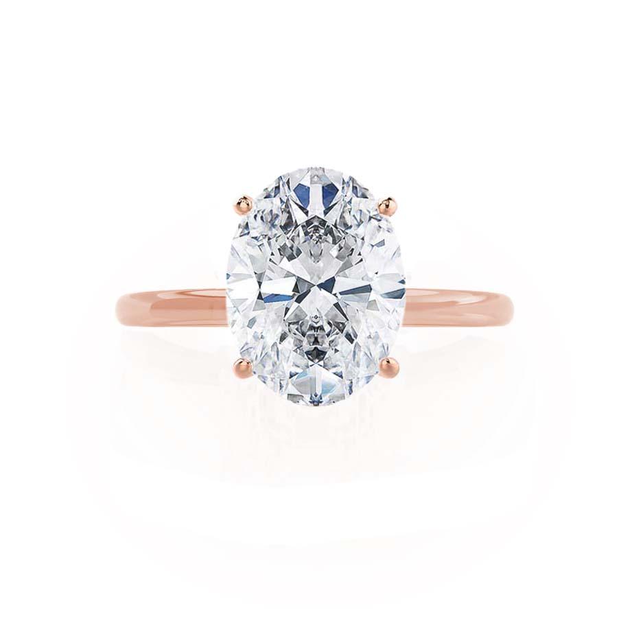 0.9 CT Oval Solitaire Lab Grown Diamond Engagement Ring