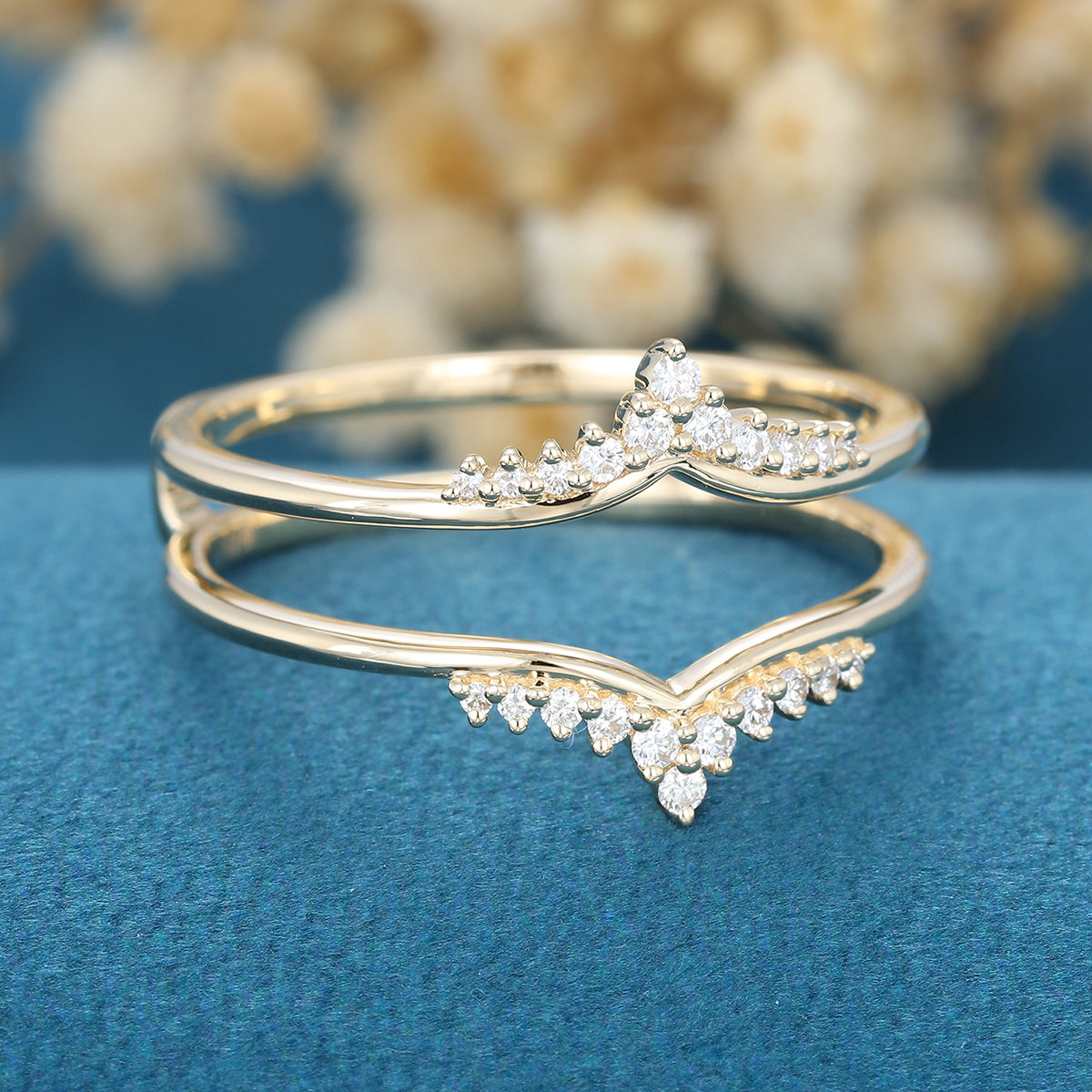 3.50 CT Round Shaped Moissanite Unique Wedding Band