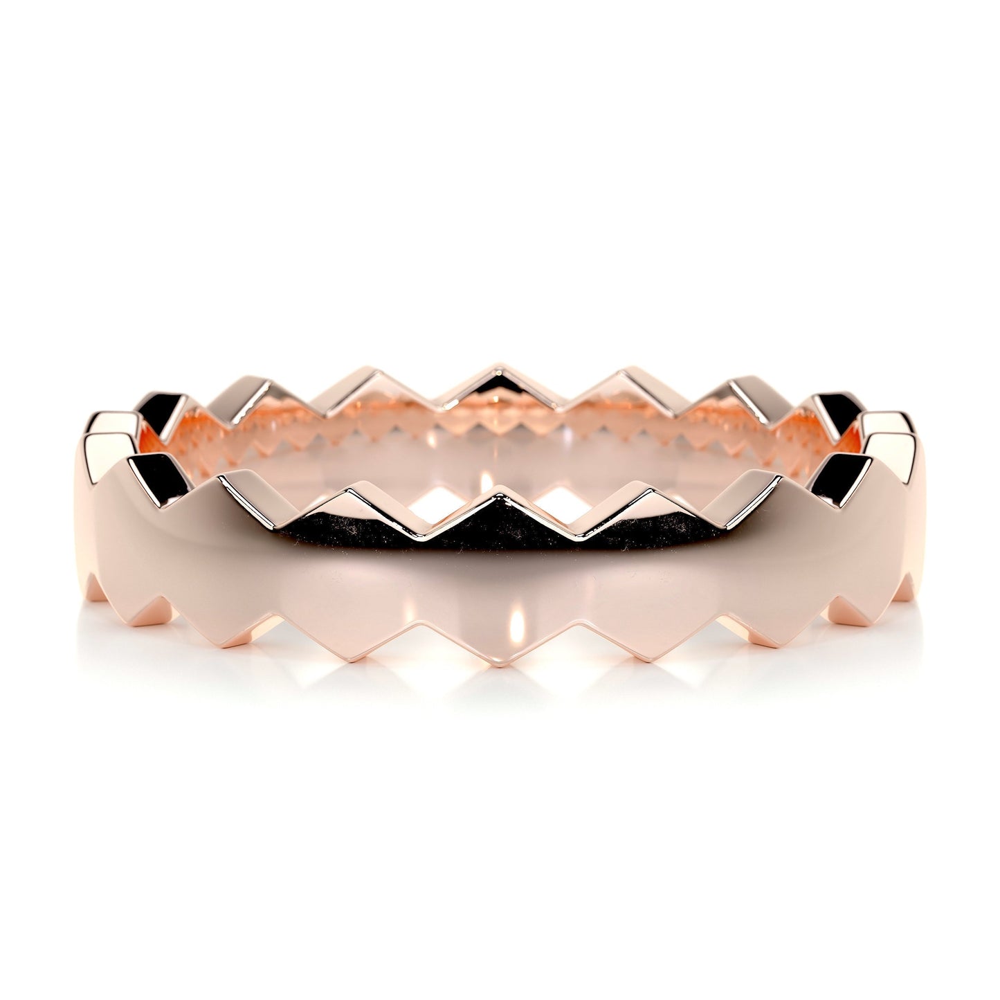 Hexagon Form Polished Finish Classic Men's Band