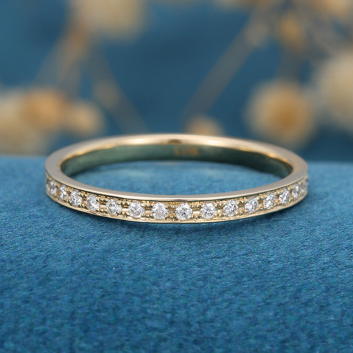 1.68 CT Round Shaped Moissanite Channel Setting Wedding Band