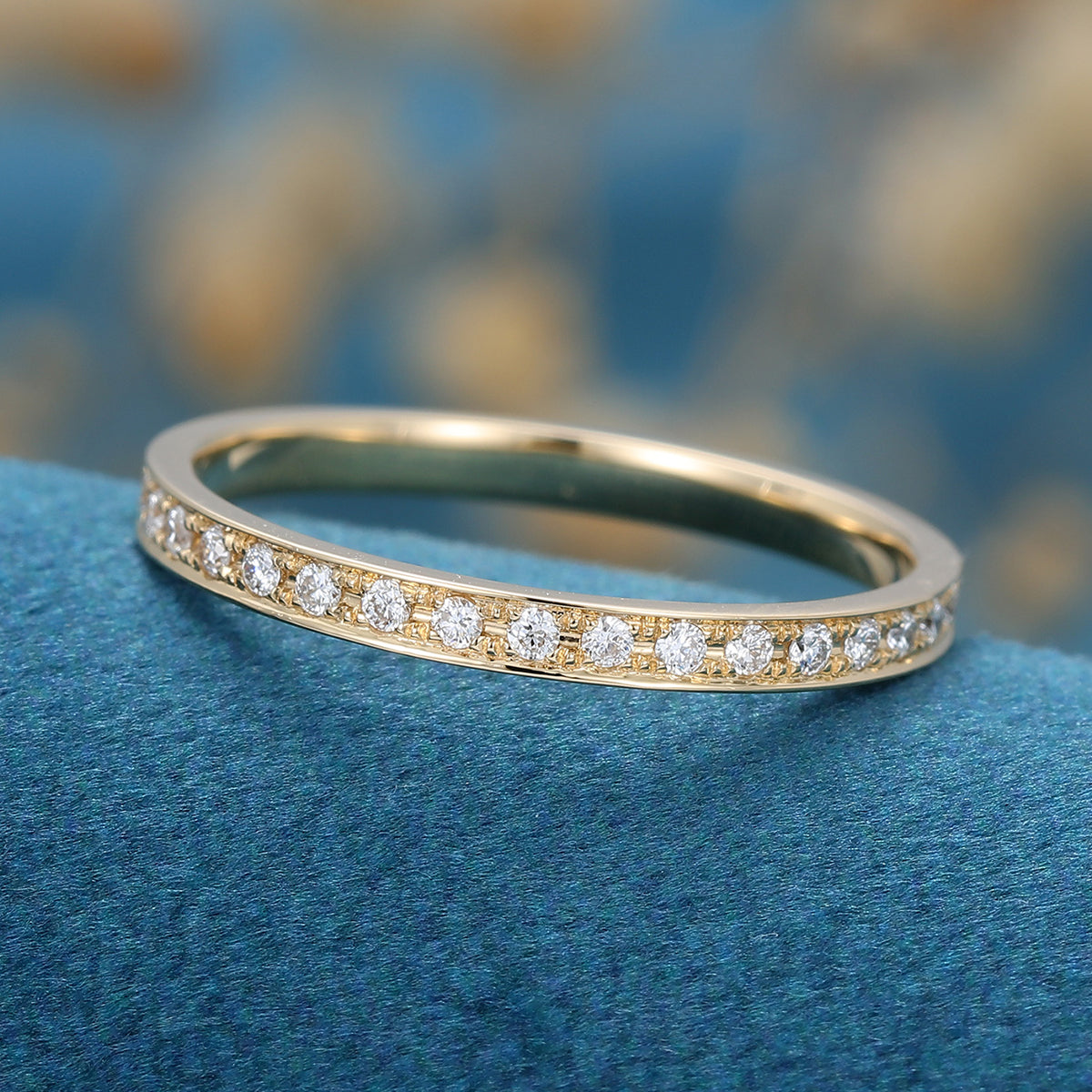 1.68 CT Round Shaped Moissanite Channel Setting Wedding Band