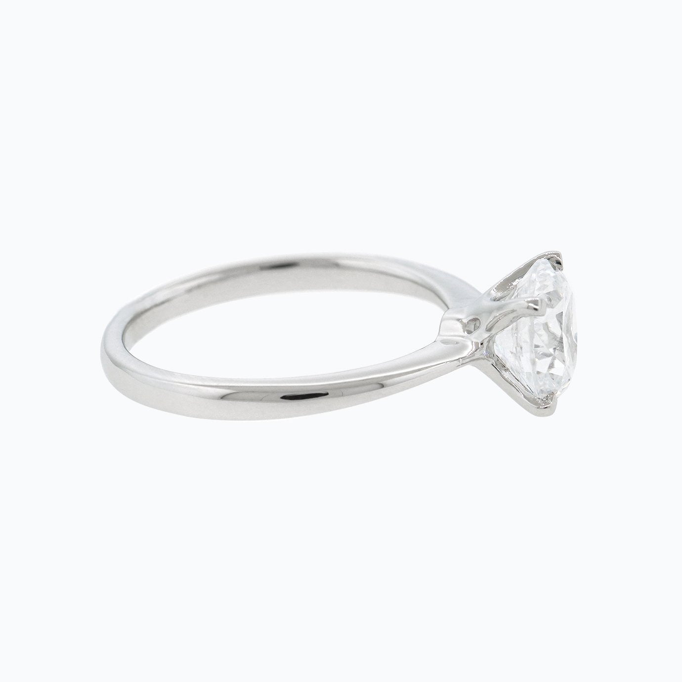 1.50 CT Round Shaped Moissanite Solitaire Engagement Ring