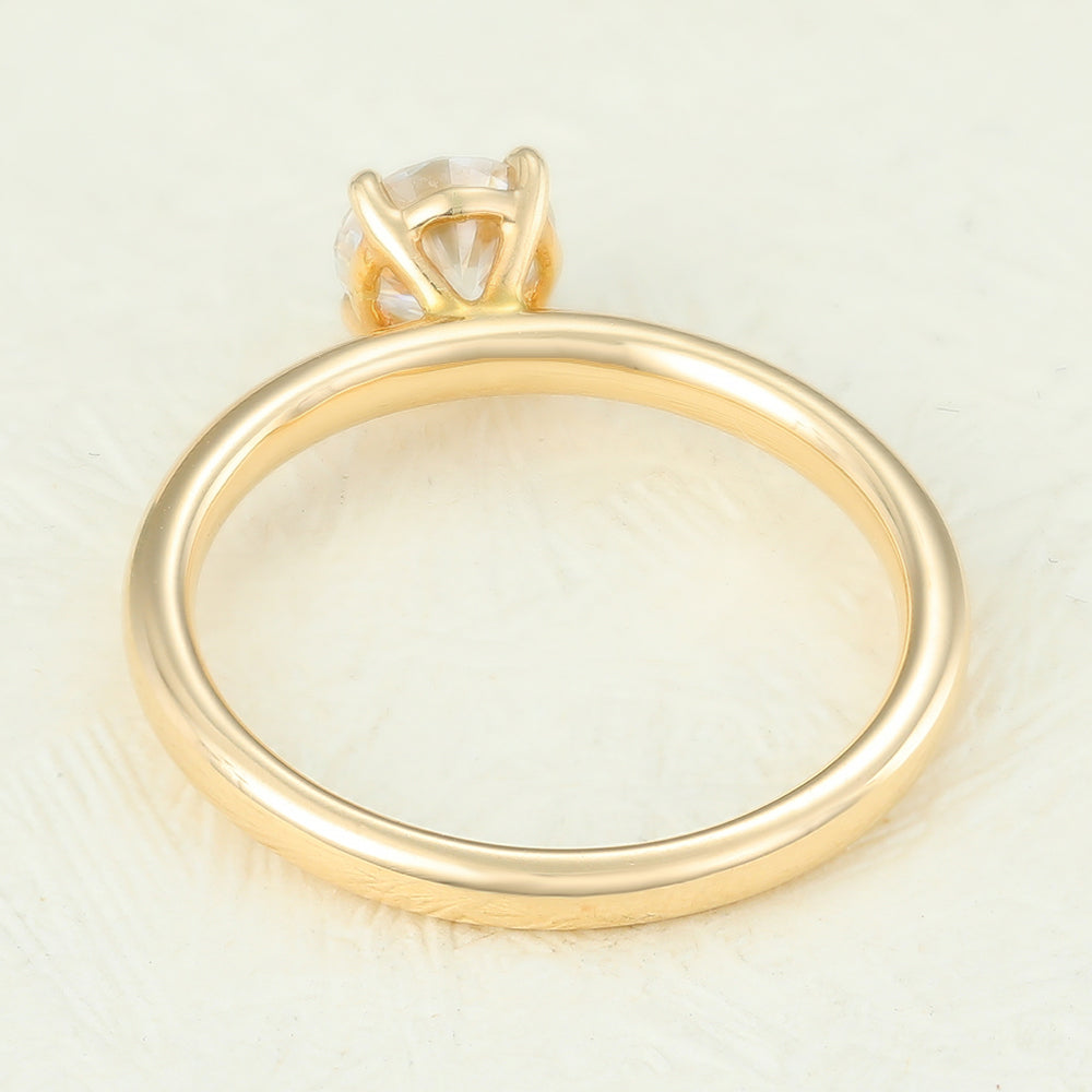 0.41 CT Round Solitaire Lab-Grown Diamond Engagement Ring