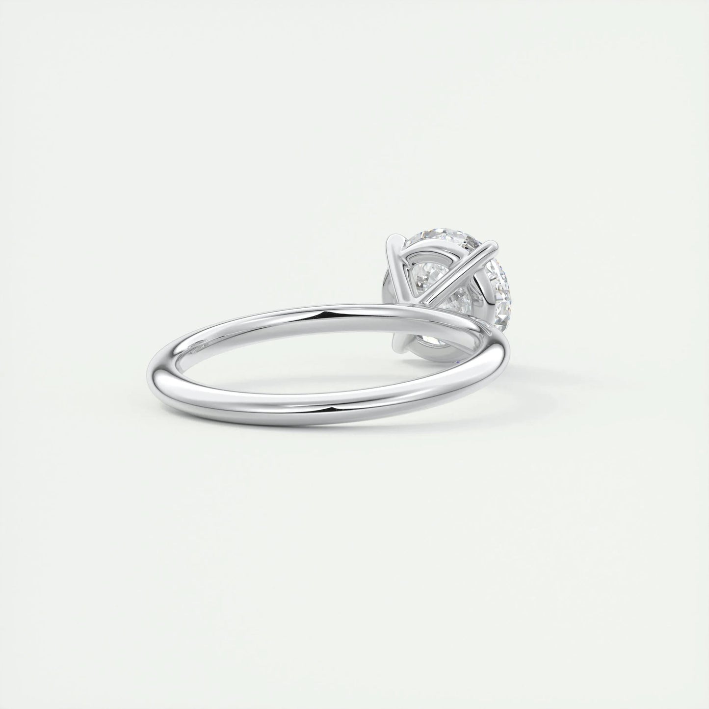 2.0 CT Round Cut Solitaire Moissanite Engagement Ring
