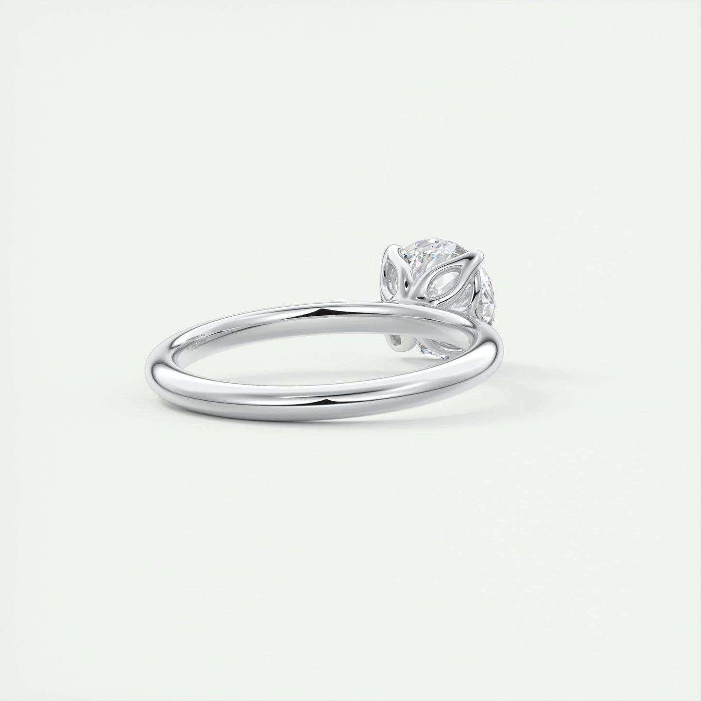 1.35 CT Round Cut Solitaire Moissanite Engagement Ring