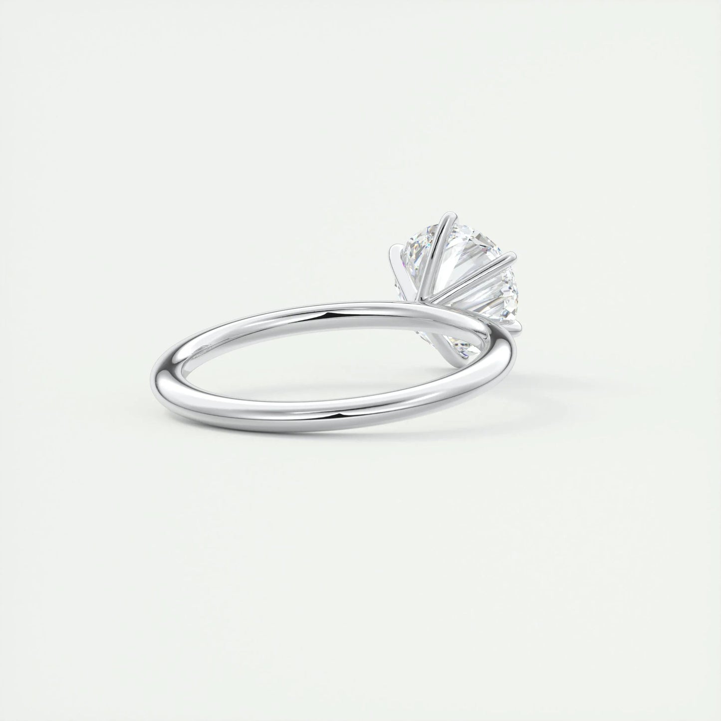 2.0 CT Round Cut Solitaire Moissanite Engagement Ring