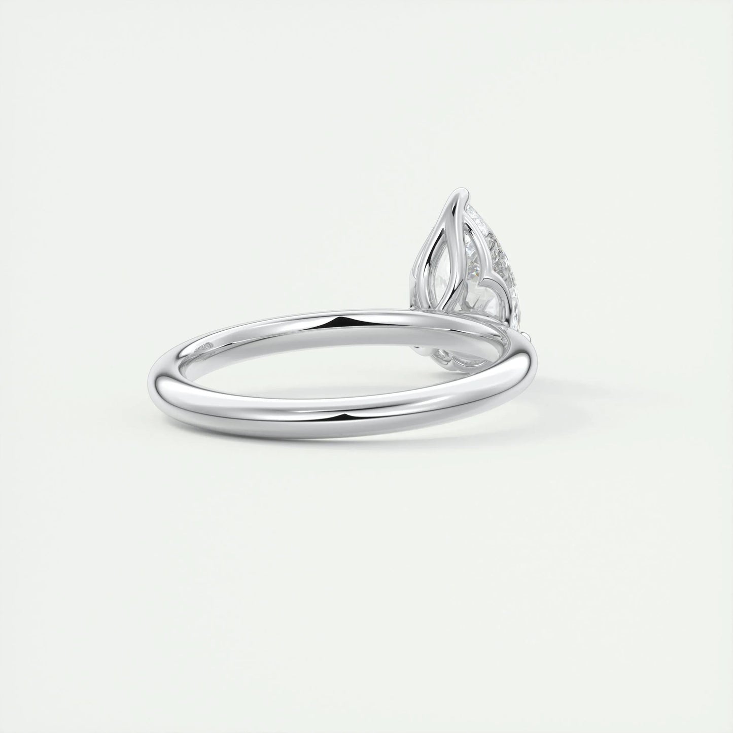 1.93 CT Pear Cut Solitaire Moissanite Engagement Ring