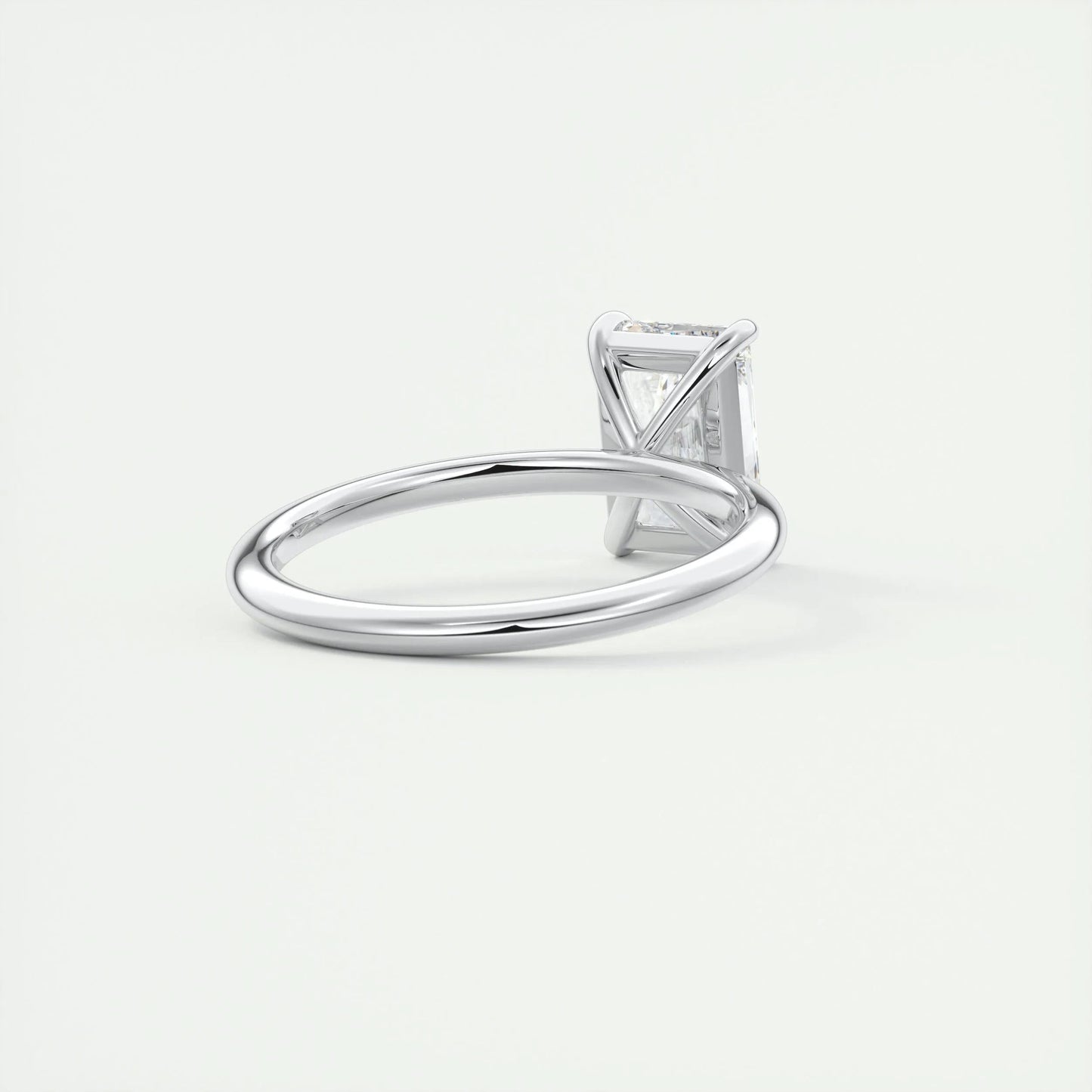 2.10 CT Radiant Cut Solitaire Moissanite Engagement Ring